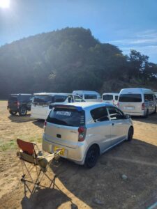 全日本トライアル湯浅大会の準備に乗っていったミラ